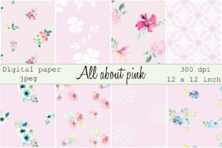 All About Pink Digital Paper Patterns