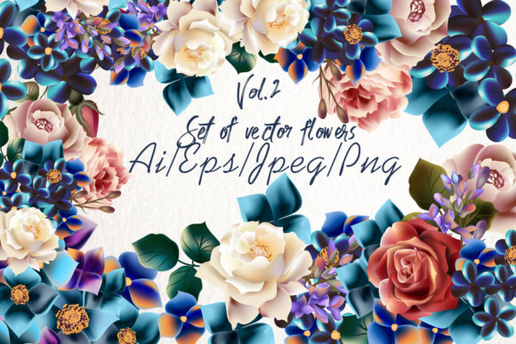 Beautiful Wedding Bouquets Set Vol.2 Decorative Elements