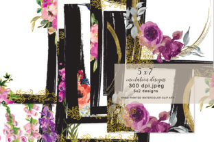 Floral 5x7 Invitation Design Collection & Backgrounds