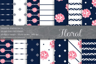 Floral Digital Papers, Blue Shabby Chic Review