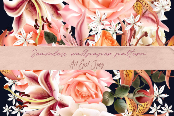 Floral Pattern Roses and Lily Vector Review