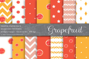 Grapefruit Digital Papers: Fresh Patterns