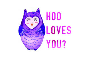 Hoo Loves You - Watercolor for Valentine's Day