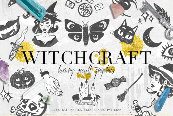 Luxury Witchcraft Graphics & Print Templates