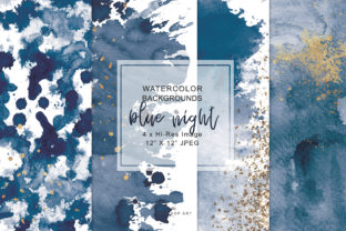 Navy Blue Gold Washes Backgrounds for Brands