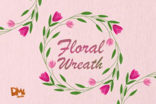 Pink Tulip Flower Wreath for Crafts