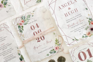 Rose Gold Geometric Wedding Suite Review