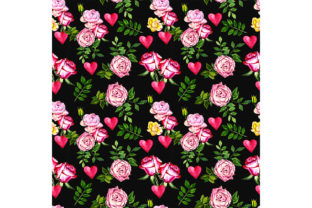 Seamless Love Pattern with Roses, Heart Review
