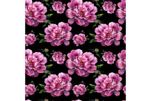 Seamless Pattern Pions: Fresh Floral Patterns