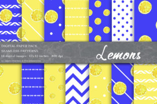 Summer Digital Papers, Lemons Patterns Review