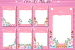 Weekly Planner with Gorgeous Flower: Print Templates Review
